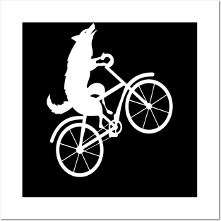 Wolf bicycle nice cute cool colorful Posters and Art